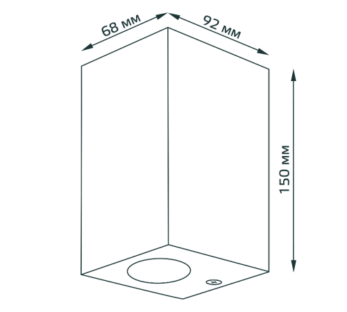 Светильник садово-парковый Cube настенный архитектурный, 2xGU10, 67*92*150mm, 170-240V / 50Hz, 2xMax.35W, IP54  GD159  Gauss