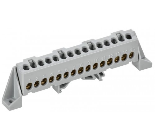 TEKFOR Шина L "фаза" в комбинированном DIN-изоляторе "Стойка" 6х9-15-Ср  TF-NN10-15-DP-K03  IEK