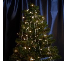 Гирлянда елочная  140 диодов  5000K,  CL90   7 веток (2м) + 1.5м зеленый шнур, IP20  32372  FERON