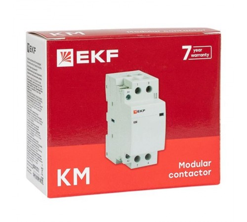 Контактор модульный КМ 25А 2NО (2 мод.) EKF PROxima  km-2-25-20  EKF