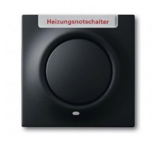 Клавиша для механизма 1-клавишного выкл./перекл./кнопки, с красной линзой, "HNS", серия impuls, цвет чёрны бархат  1753-0-0154   2CKA001753A0154  A