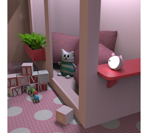 Светильник ночник настольный Qplus GTL702 5W 200lm 2700-6000K 5V Li-ion 1200mA розовый диммируемый LED 1/10/30  NN7024  Gauss