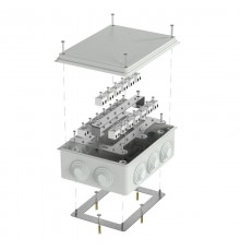 Коробка огнестойкая для о/п 40-0320-FR2.5-40 Е15-Е120 RAL7035 200х150х75 (5 шт/кор) серая  40-0320-7035-FR2.5-40  Промрукав