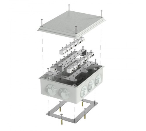Коробка огнестойкая для о/п 40-0320-FR2.5-40 Е15-Е120 RAL7035 200х150х75 (5 шт/кор) серая  40-0320-7035-FR2.5-40  Промрукав