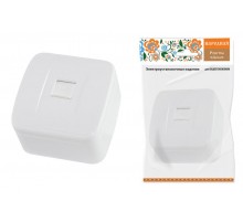 Розетка компьютерная (RJ-45) открытой установки IP20, белая "Дача" Народная  SQ1824-0011  TDM