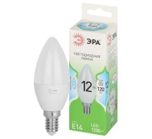 Лампа светодиодная  GREEN LINE LED B35-12W-840-E14 GL E14 12 Вт свеча яркий белый свет  Б0067140  ЭРА