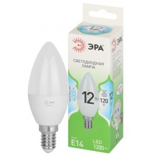 Лампа светодиодная  GREEN LINE LED B35-12W-840-E14 GL E14 12 Вт свеча яркий белый свет  Б0067140  ЭРА