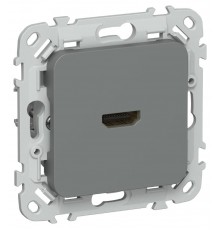 FLITE Розетка HDMI РШДМА-ФлМА мокрый асфальт  FI-H10-K80  IEK