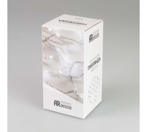 Светодиодная гирлянда ARD-EDGE-CLASSIC-2400x600-CLEAR-88LED-FLASH WARM (230V, 6W)  026005  Arlight