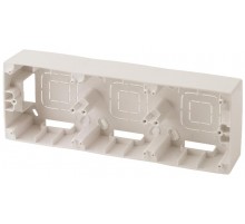 12-6103-02 ЭРА Коробка наклад. монтажа 3 поста, Эра12, слоновая кость  Б0043181  ЭРА