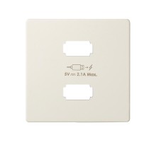 Накладка для зарядного устройства 2xUSB цвета слоновая кость S82  8221096-031  Simon
