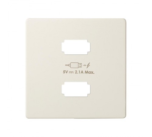 Накладка для зарядного устройства 2xUSB цвета слоновая кость S82  8221096-031  Simon