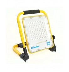 Прожектор светодиодный переносной с зарядным устройством 50W,  10Ah 18650, 6400K, IP66, LL-951  48676 Feron