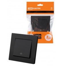 Выключатель перекрестный 1 кл. 10А черный "Сенеж"  SQ1816-0310  TDM