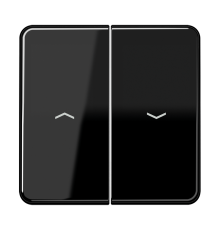 Клавиши для выключателя управления жалюзи 509VU и кнопки 539VU; черные  CD595PSW  Jung