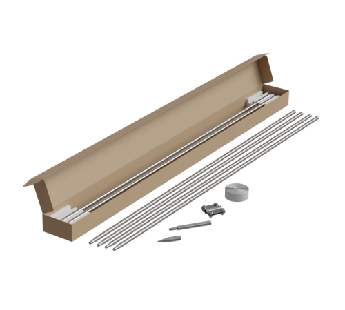 Комплект заземления из 6 стержней D=20 мм L=9 м безмуфтовый (конус Морзе) HD  KTZ-D20-L9 HD  КМ - профиль