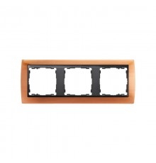 Simon 82 Рамка декоративная, 3 поста, S82, античная медь-графит  82834-36  Simon