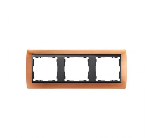 Simon 82 Рамка декоративная, 3 поста, S82, античная медь-графит  82834-36  Simon