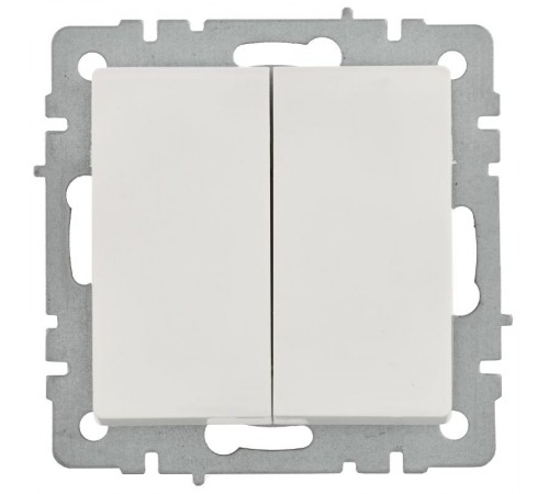 BRITE Выключатель 2-клавишный 10А ВС10-2-0-БрБ белый  BR-V20-0-10-K01-PRO  IEK