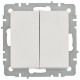 BRITE Выключатель 2-клавишный 10А ВС10-2-0-БрБ белый  BR-V20-0-10-K01-PRO  IEK
