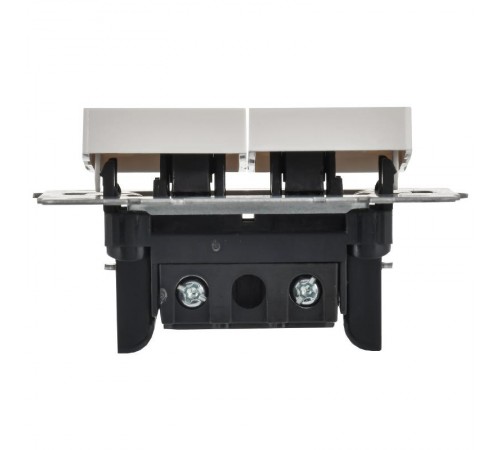 BRITE Выключатель 2-клавишный 10А ВС10-2-0-БрБ белый  BR-V20-0-10-K01-PRO  IEK