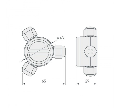 Разветвитель KLW-3 (4-10mm, IP67)  016901  Arlight
