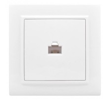 Минск Розетка RJ-45 1-местная СП белая EKF Basic  ERK01-035-10  EKF