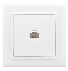 Минск Розетка RJ-45 1-местная СП белая EKF Basic  ERK01-035-10  EKF