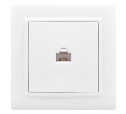 Минск Розетка RJ-45 1-местная СП белая EKF Basic  ERK01-035-10  EKF