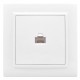 Минск Розетка RJ-45 1-местная СП белая EKF Basic  ERK01-035-10  EKF
