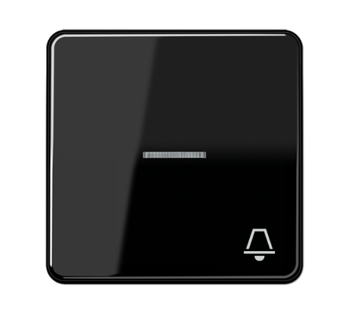 Клавиша с окошком и символом "звонок" для выключателей с подсветкой; черная  CD590KO5KSW  Jung