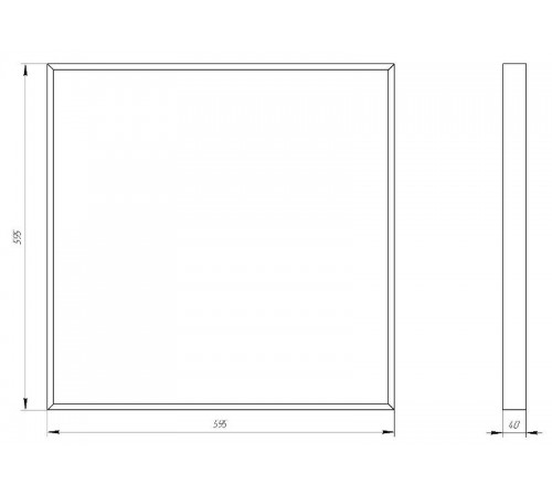 Светильник светодиодный универсальный SPO-910-1-65K-032 32Вт 3360Лм 6500К 595x595x40мм призма с проводом (уп 2 шт)  Б0046470  ЭРА