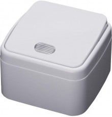 PSW10-31-20 Выключатель открытой установки 1-клавишный c индикатором, 250В, 10А, серия Basic, белый  39029  STEKKER