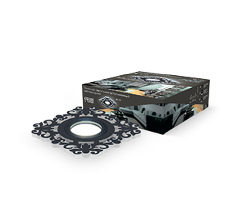 Светильник точечный встраиваемый Backlight BL129 Квадрат/узор. Черный, Gu5.3, 3W, LED 4000K  BL129  Gauss