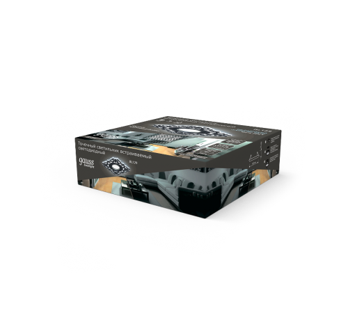 Светильник точечный встраиваемый Backlight BL129 Квадрат/узор. Черный, Gu5.3, 3W, LED 4000K  BL129  Gauss