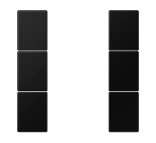 Набор накладок 3 группы для модулей F50; термопласт; черный матовый LS503TSASWM Jung