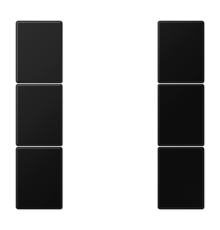 Набор накладок 3 группы для модулей F50; термопласт; черный матовый LS503TSASWM Jung