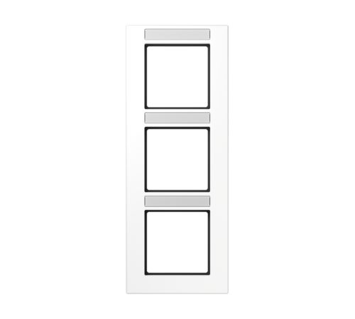 Рамка для вертикальной и горизонтальной установки, 3 поста; термопласт; белый; A CREATION  AC583BFWW  Jung