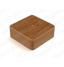 Коробка распределительная для о/п с кабель-каналом 100х100х44мм, IP40, цвет-ОРЕХ (25шт)  GE41221-14  GREENEL