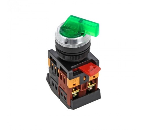 Переключатель ANLC-22 2P зеленый с подсветкой 380В NO+NC EKF PROxima  psw-anlc-2p-g-380  EKF