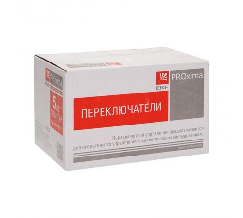 Переключатель ANC-22 3P красный с подсветкой 220В NO+NC EKF PROxima  psw-ans-3p-r-220  EKF