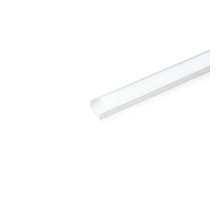 Профиль алюминиевый "накладной", белый, CAB262 с матовым экраном, 2 заглушками, 4 крепежами в комплекте  10374  FERON