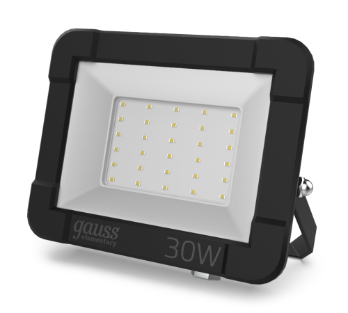 Прожектор светодиодный СДО LED 30Вт 6500К IP65 черный  613100330  Gauss