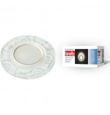 Светильник декор.встр Luciole Доп.подсветка DLS-L202 GU5.3 CHROME/WHITE 3Вт металл, хром. / стекл белое с серебром.  UL-00000377  Fametto