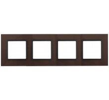 14-5104-13 Рамка на 4 поста, стекло, Эра Elegance, бронза+антр  Б0034529  ЭРА