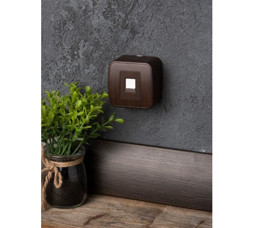 Розетка Phone 1-местная ОП Минск тёмное дерево EKF  EGT01-034-40  EKF