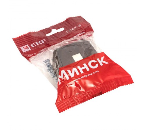 Розетка Phone 1-местная ОП Минск тёмное дерево EKF  EGT01-034-40  EKF