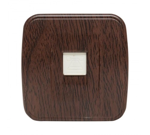 Розетка Phone 1-местная ОП Минск тёмное дерево EKF  EGT01-034-40  EKF