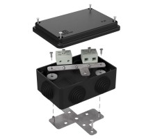 Коробка огнестойкая для о/п 40-0340-FR10.0-4 Е15-Е120 RAL9005 120х80х50 (20 шт/кор) черная  40-0340-9005-FR10.0-4  Промрукав