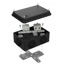 Коробка огнестойкая для о/п 40-0340-FR10.0-4 Е15-Е120 RAL9005 120х80х50 (20 шт/кор) черная  40-0340-9005-FR10.0-4  Промрукав